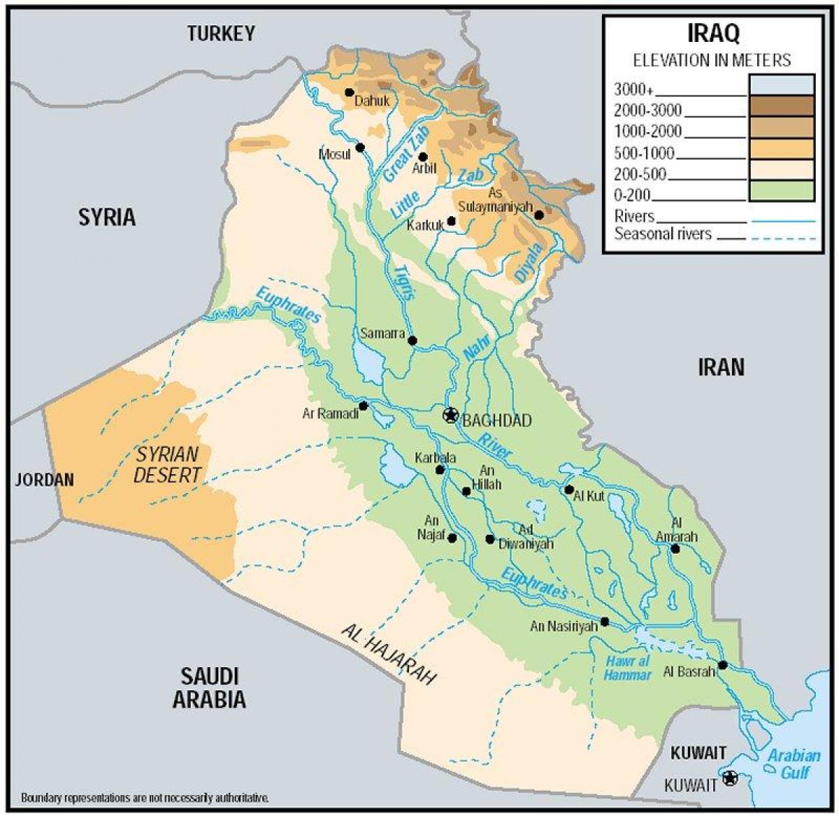 Карта на Ирак кота