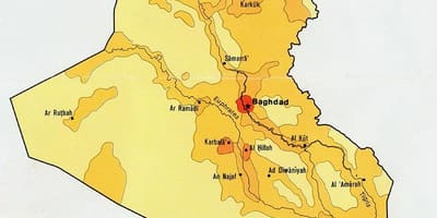 Карта на Ирак население