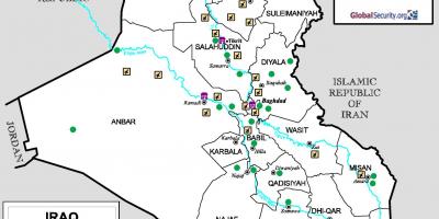 Карта на Ирак аеродроми