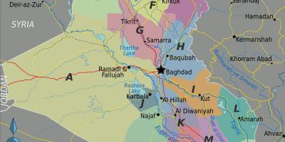 Карта на Ирак региони